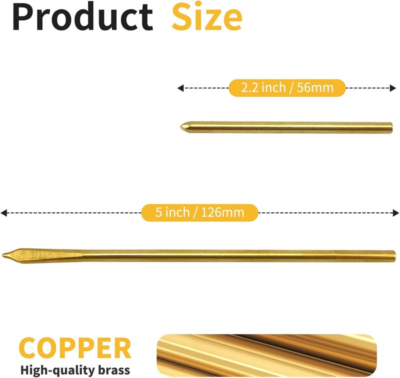 MateIJS 2pcs Brass Shoe Lace Needles, Long Jumbo Leather Sewing Needles with Prong Steel Tips for Leathercraft & Manual Lacing Threading (2 Pieces) - Image 2